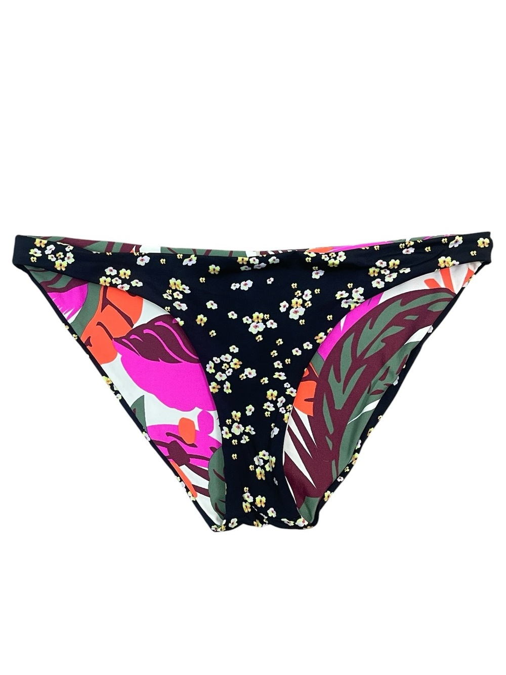 Maaji Reversible Low Rise Thin Side Floral Tropical Bikini *BOTTOM Size Small